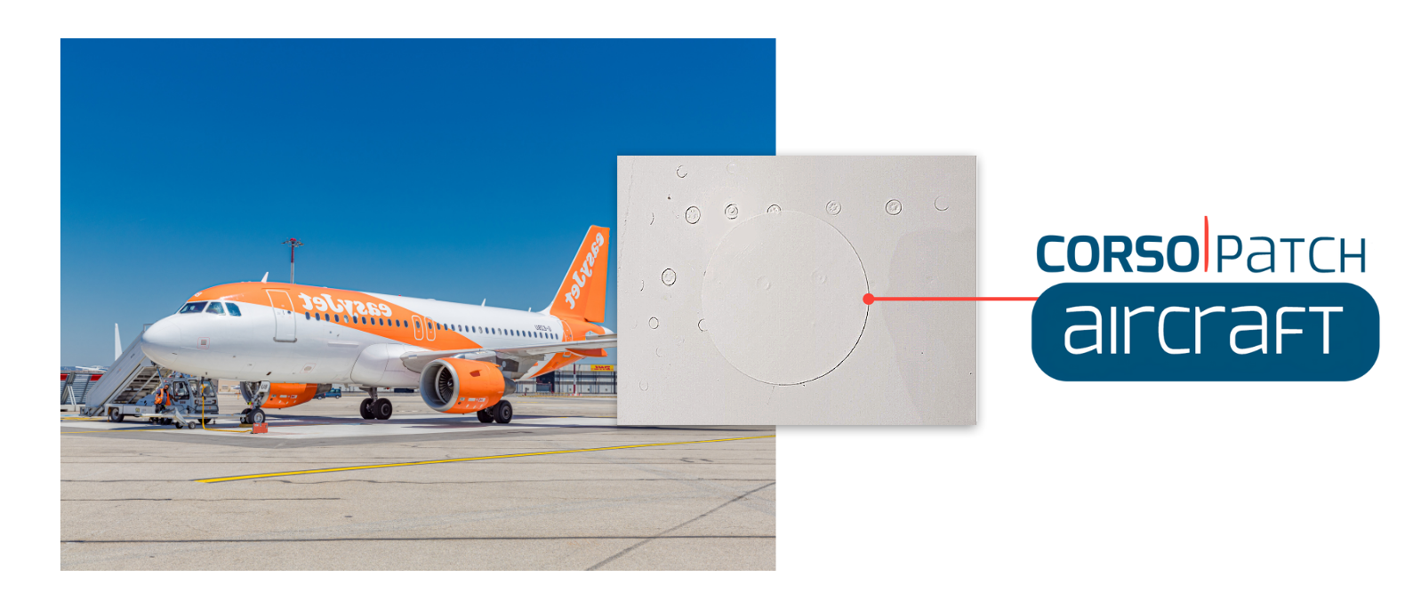 CorsoPatch Aircraft est une solution de r&eacute;paration rapide de peinture pour avion pour une maintenance MRO plus rapide et simple
